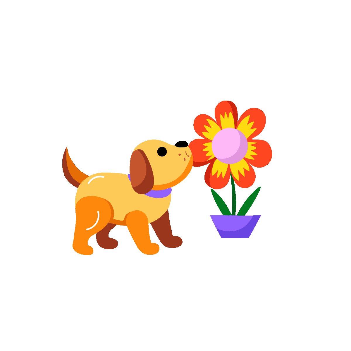 Animated Dog Happily Dancing with Joy