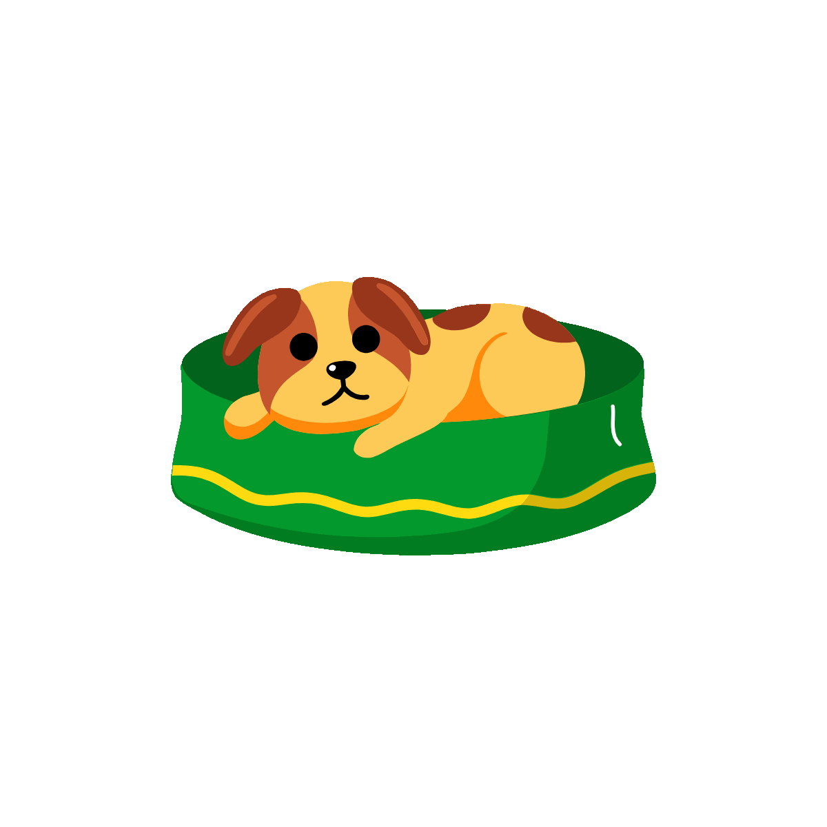 Animated Dog Enjoying a Relaxing Bath