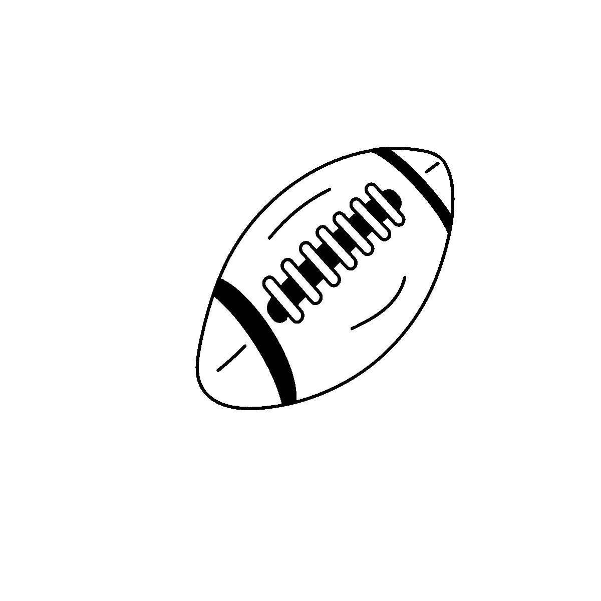 Rugby doodle animated icon design