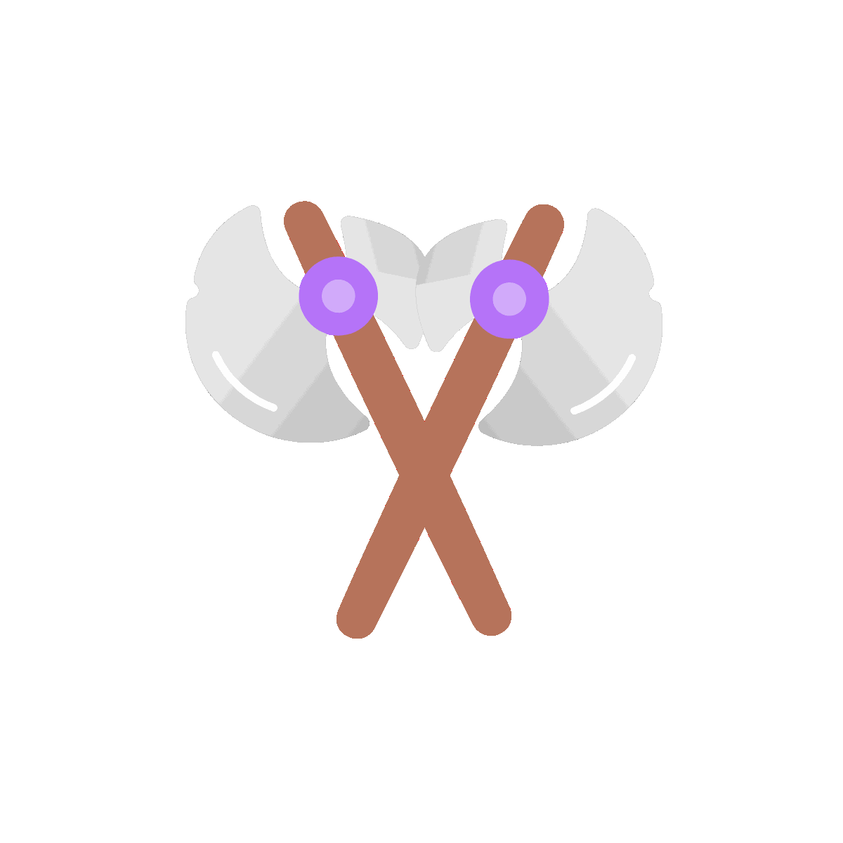 Animated Medieval Battle Axes Icon Design