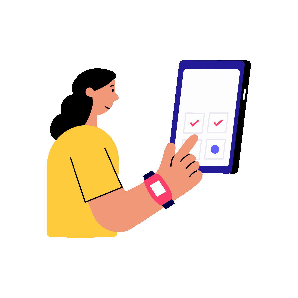 Placing Order Flat Animated Illustration