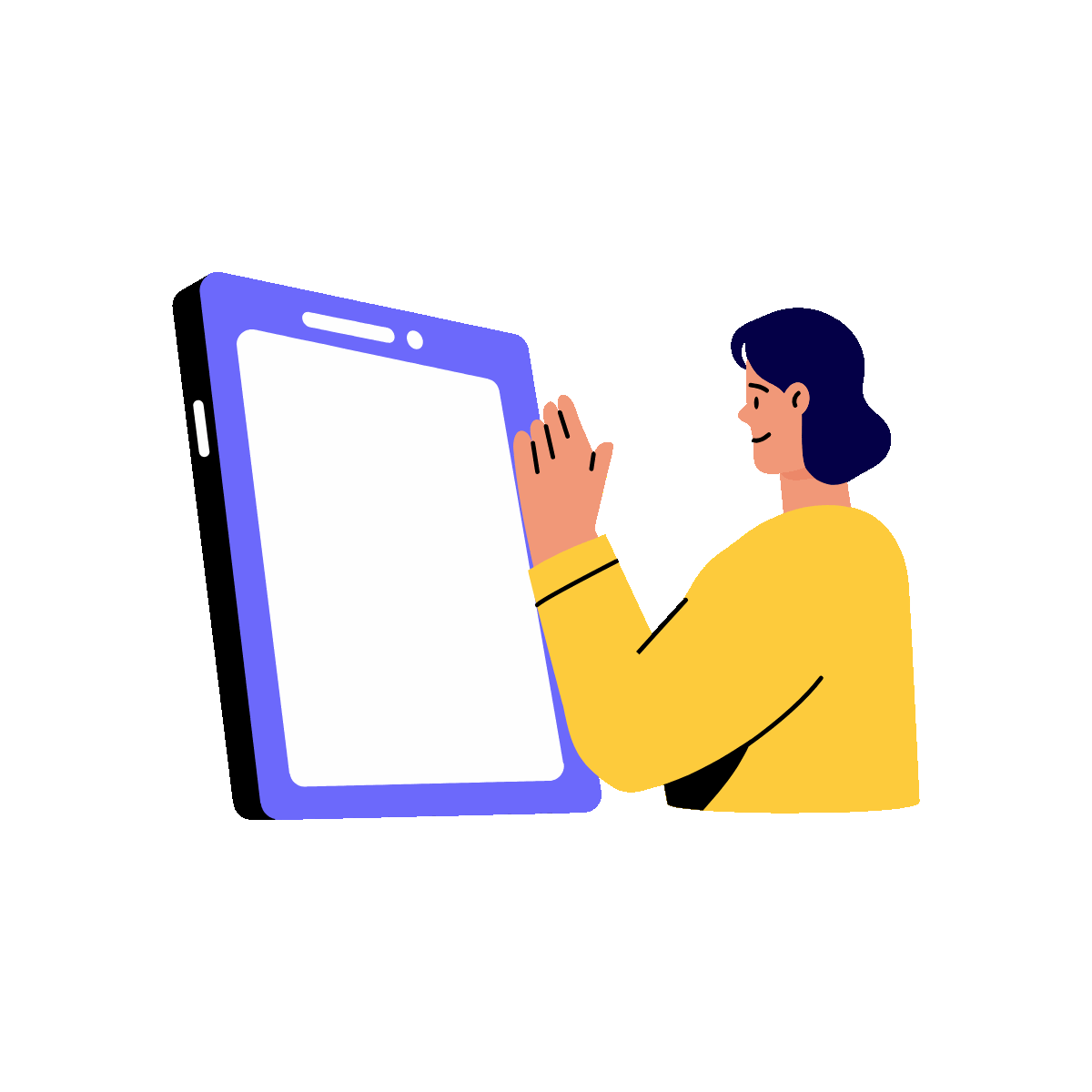 Friend Chat Flat Animated Illustration Design