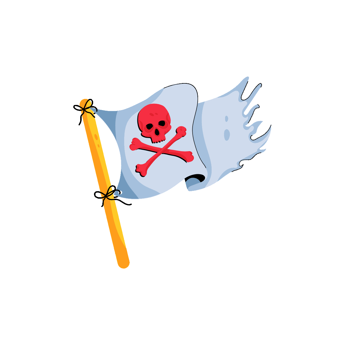 Get a festive flat icon of a Halloween flag