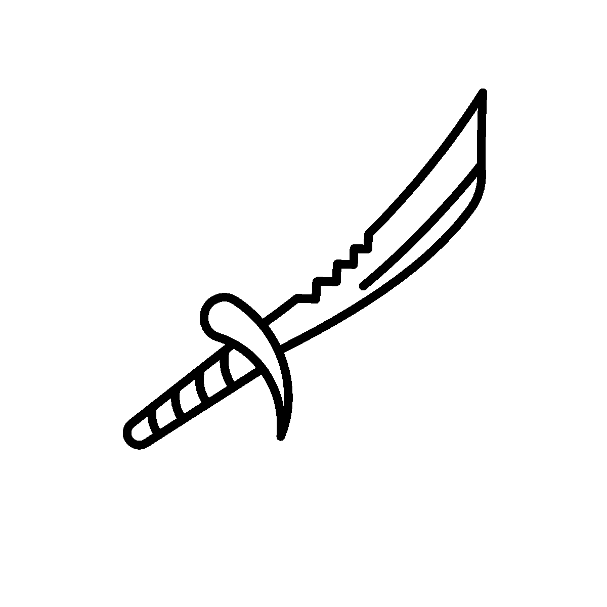 Animated Sword Hunting Outline Icon Design