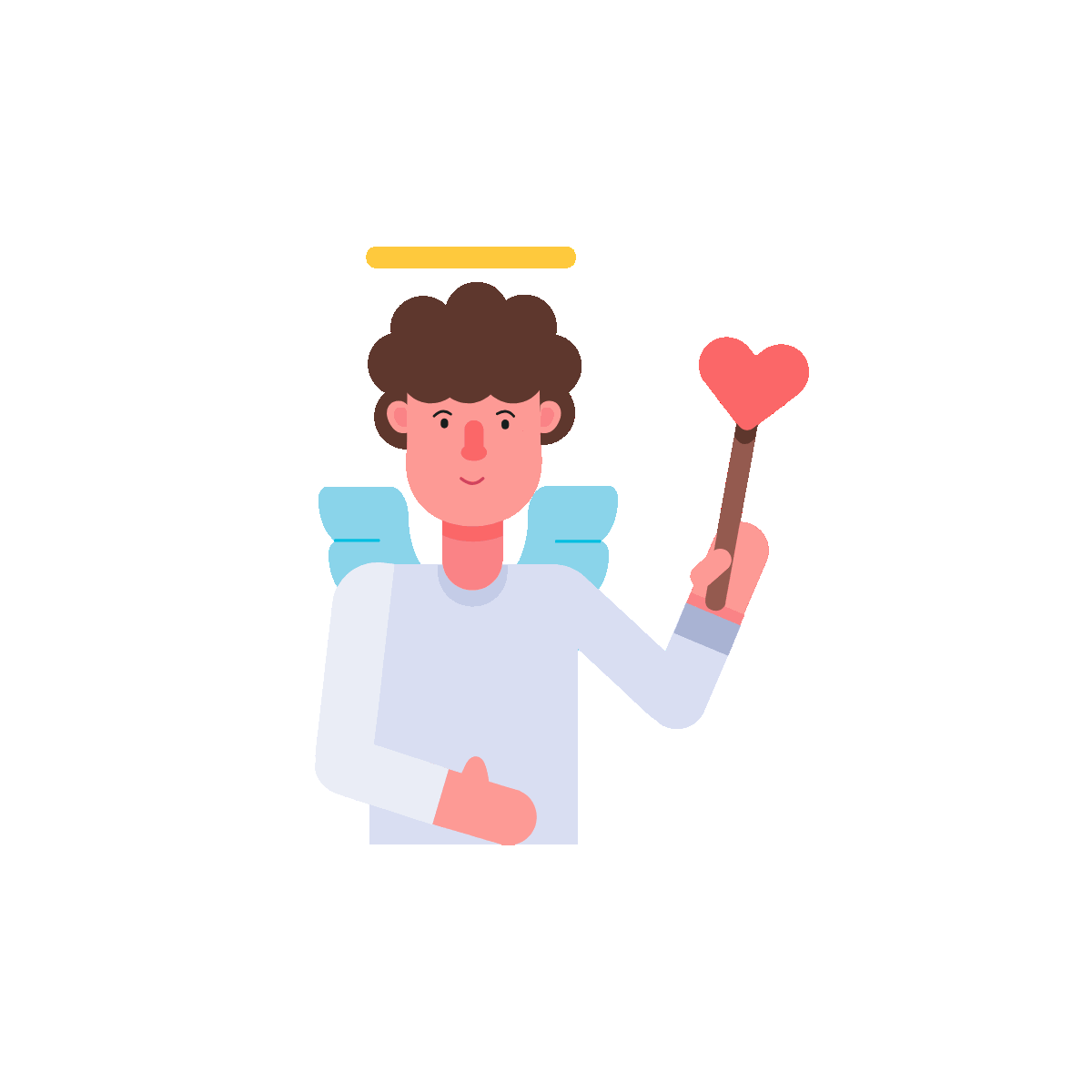 Animated icon of a love angel
