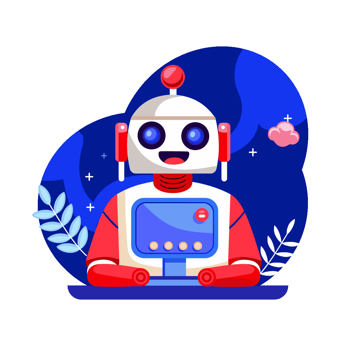 Flat Animated VR Glasses Illustration