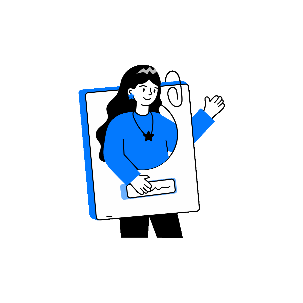 Business Profile Doodle Animated Illustration
