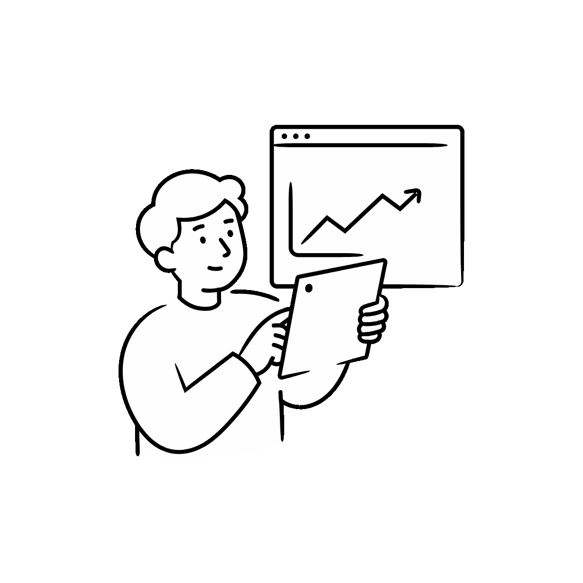 Hand-Drawn Conversion Growth Doodle Icon