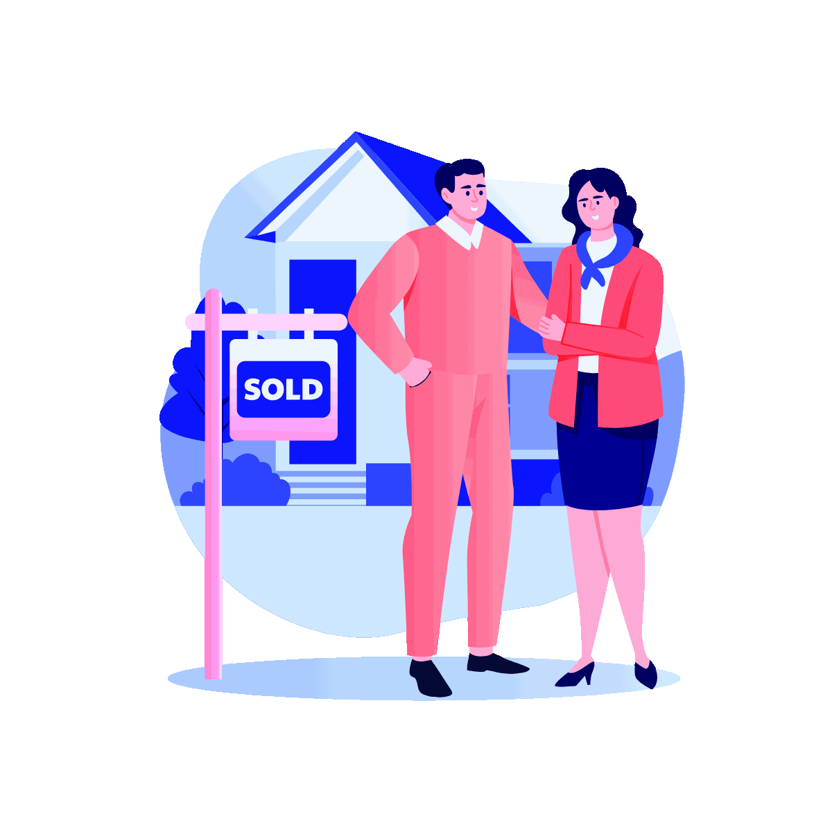 Sold Out Flat Animated Illustration Design