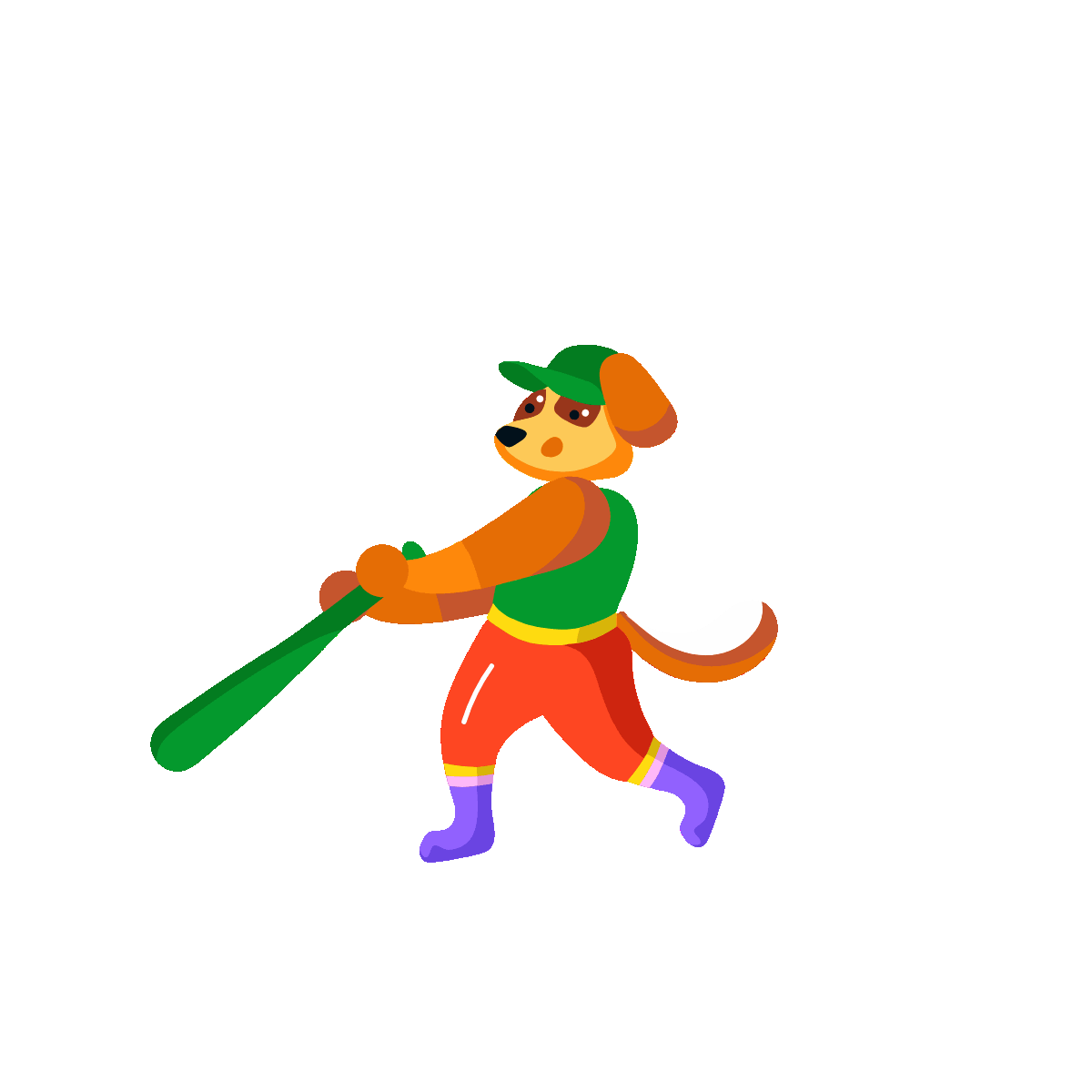 Animated Stylish Poodle Dog Character
