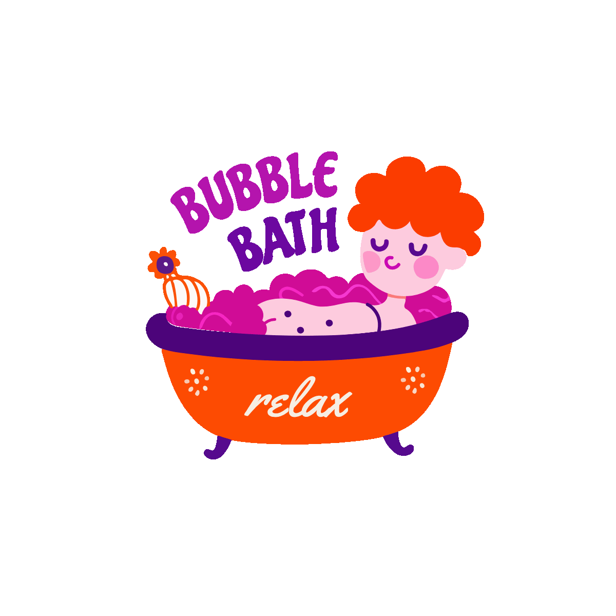 bubble bath, relaxing, shower, bathing, lettering, , character, cartoon, words, font, text, flat