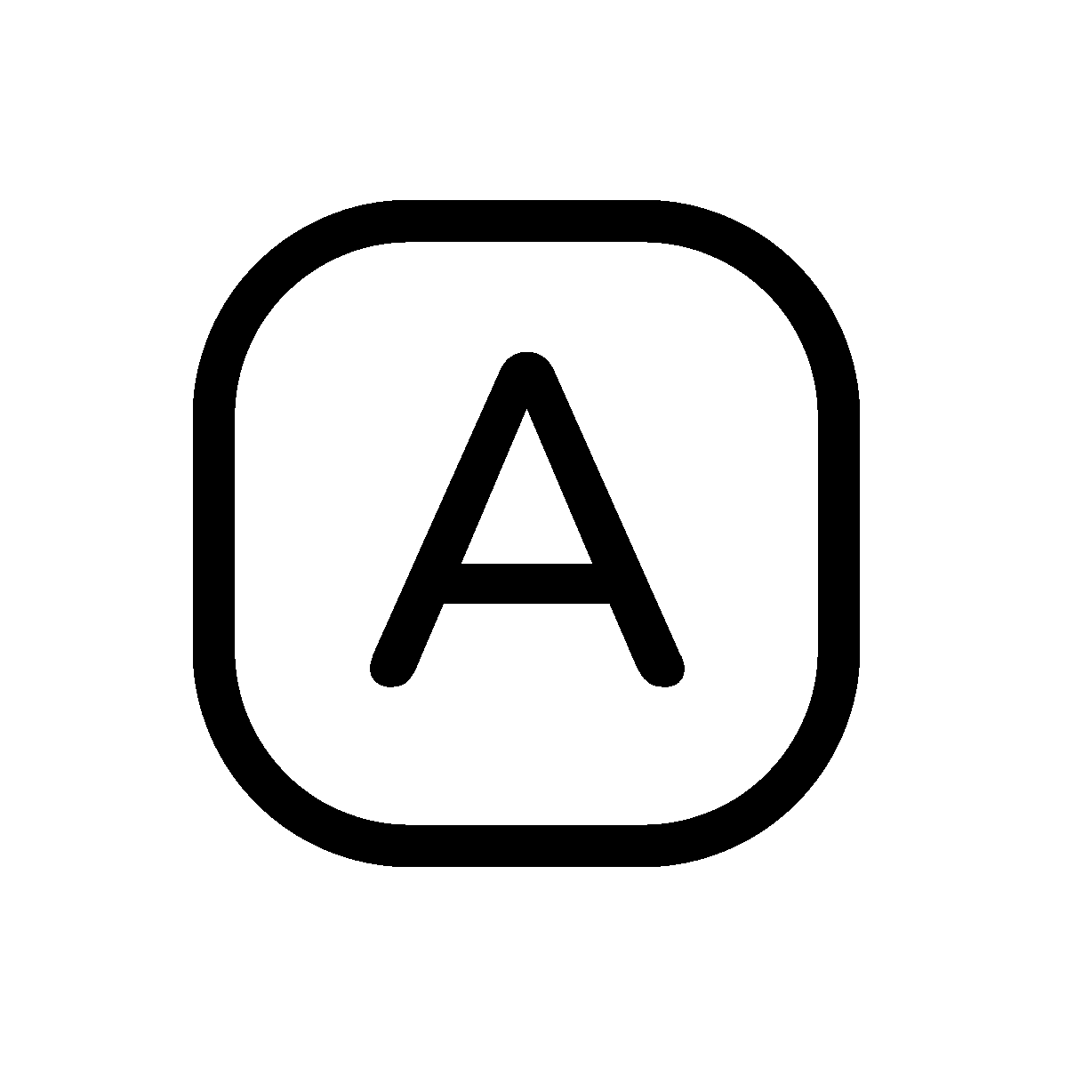 An outline hover animation of a letter