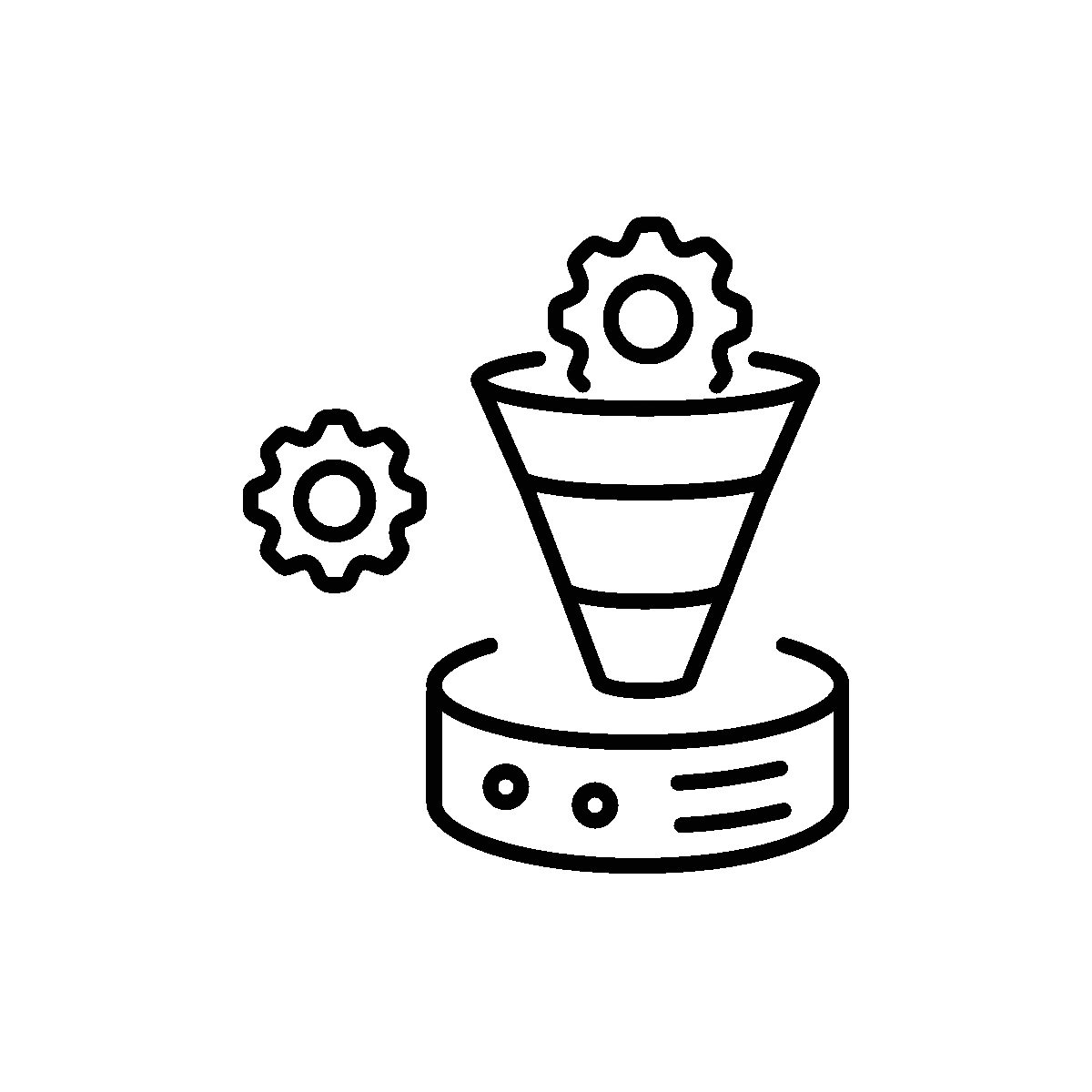 Data Filtration Line Animated Icon