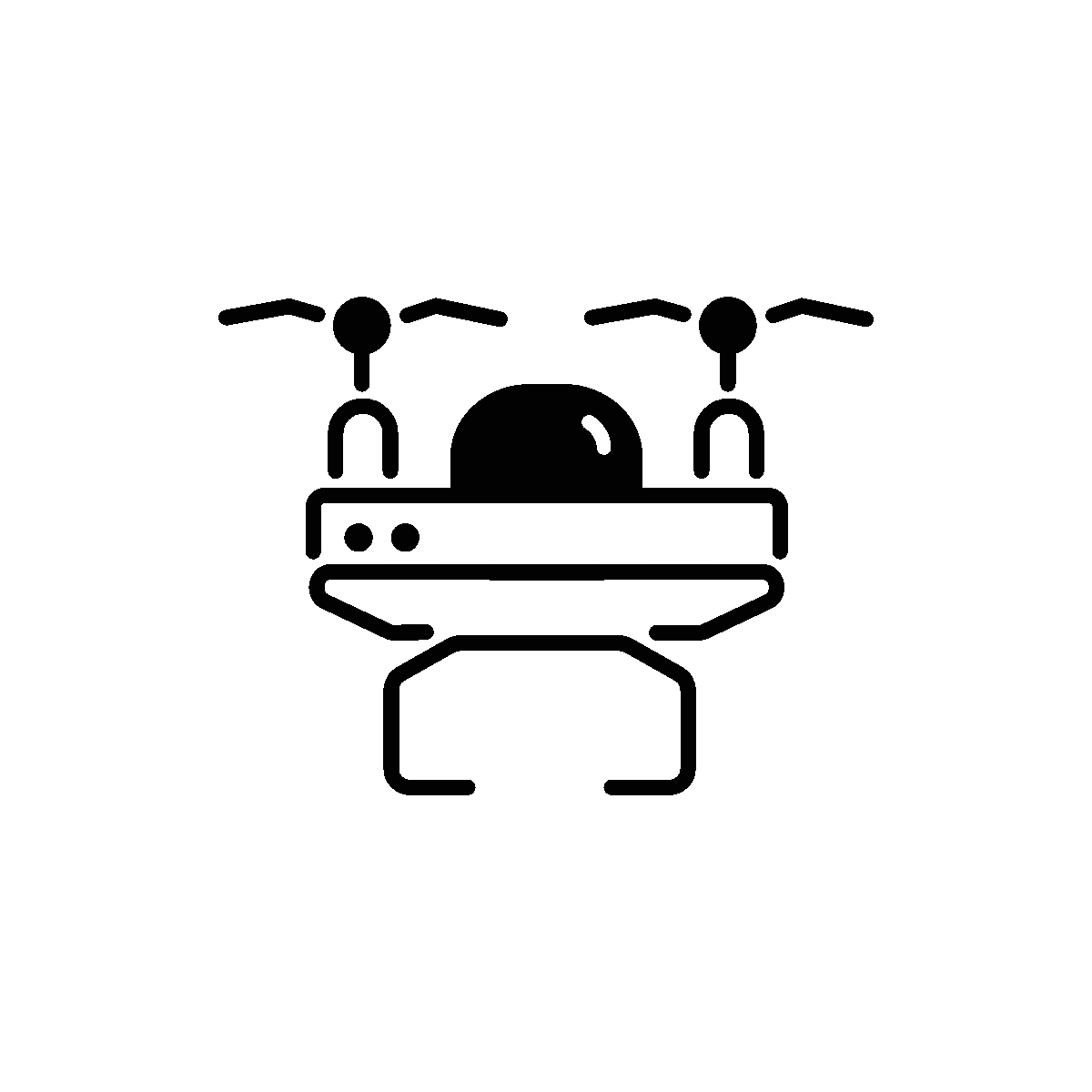 Handy Outline Animated Autonomous Drone Icon