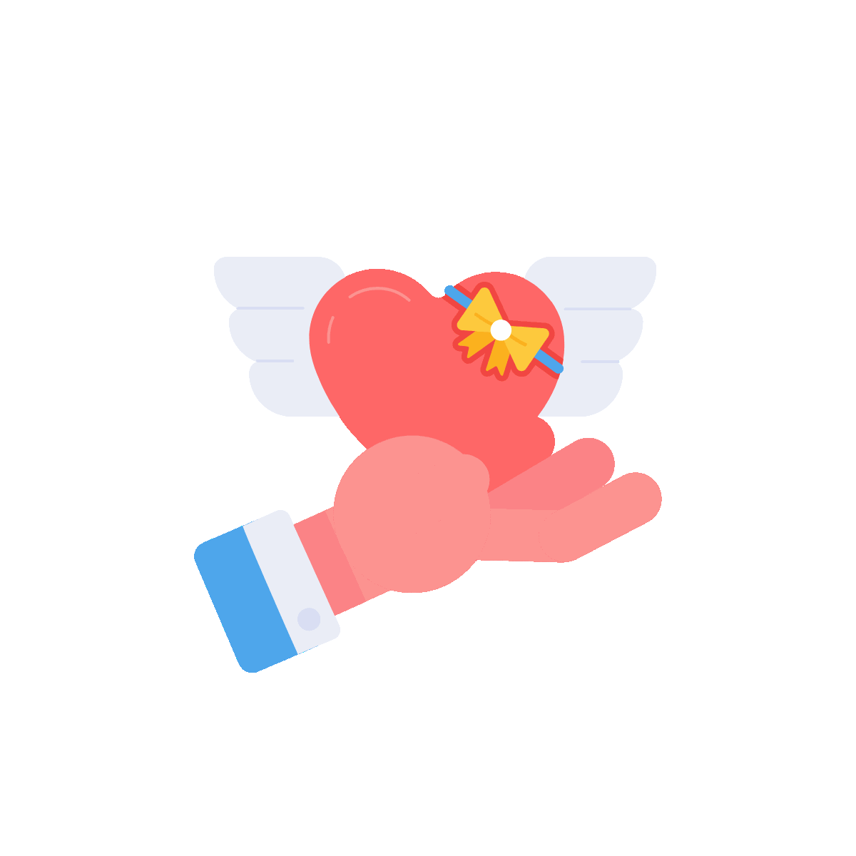 Animated icon of pure love