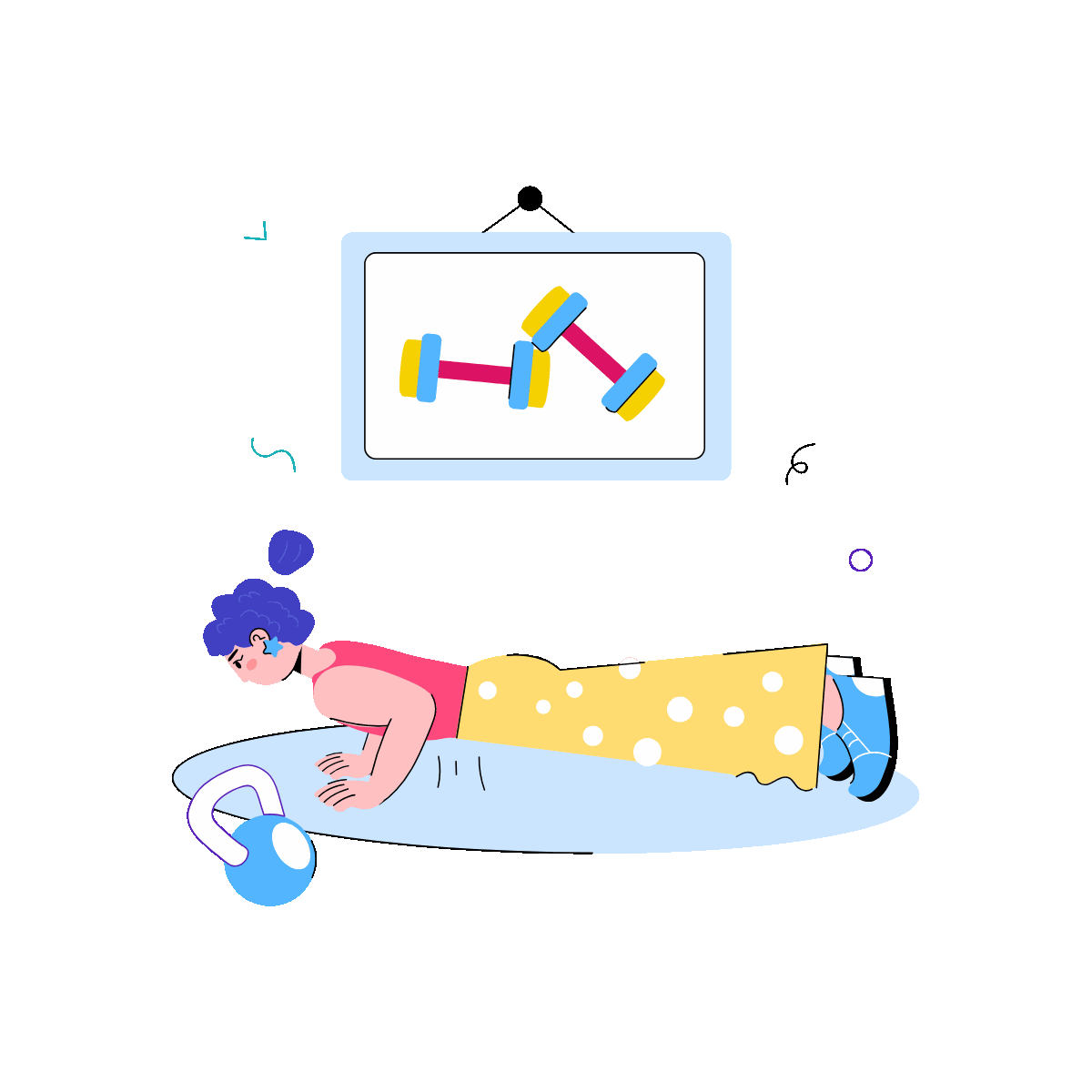 Trendy Animated Doodle Push Ups
