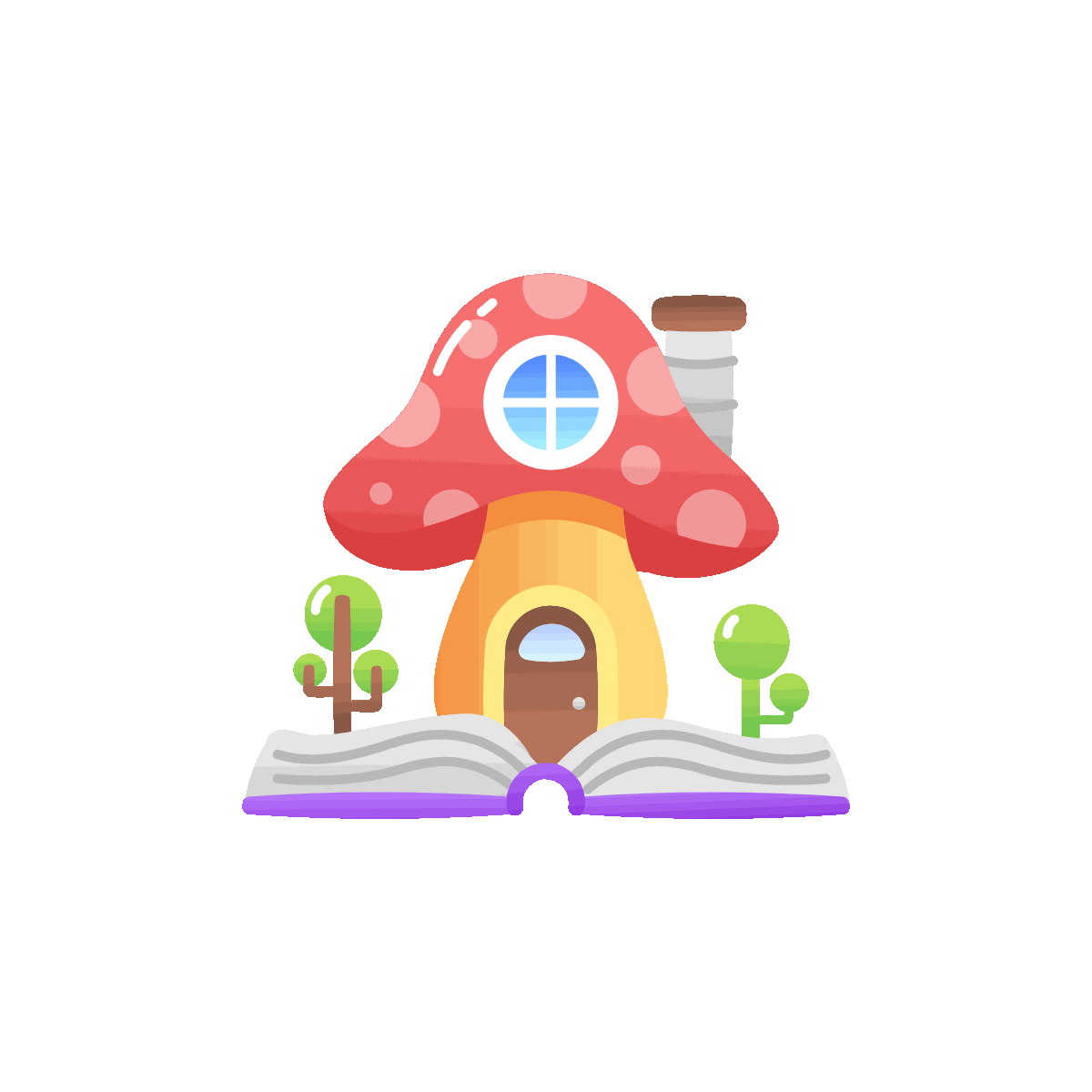 Animated Fantasy Mushroom House Icon