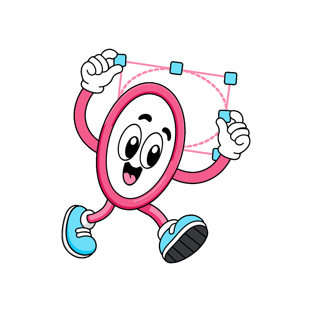 Animated Ellipse Tool Character