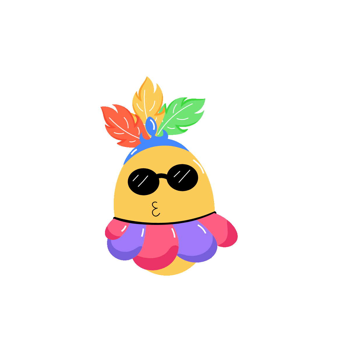 Cute Feather Emoji Animated Sticker