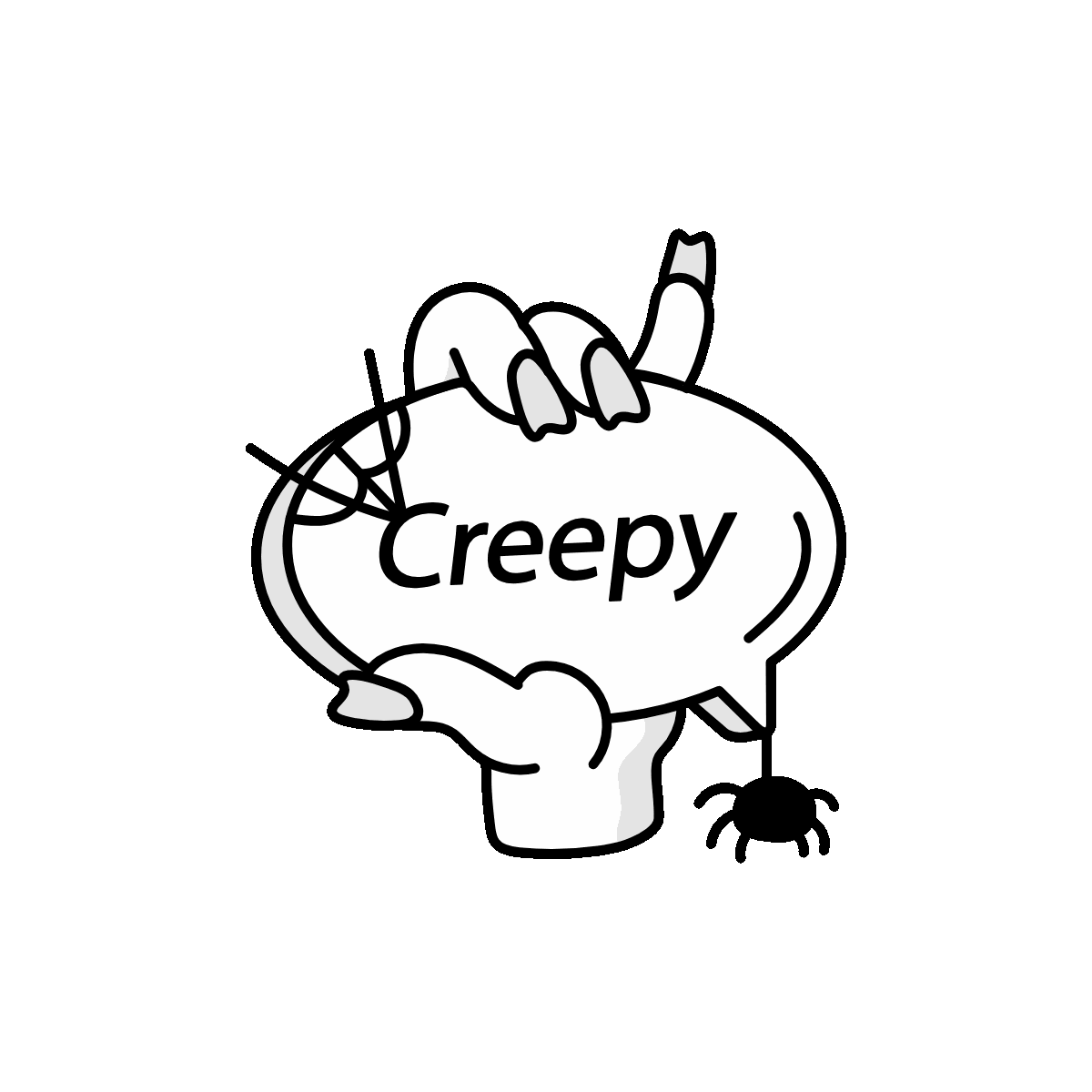 Animated Creepy Message Halloween Icon Design