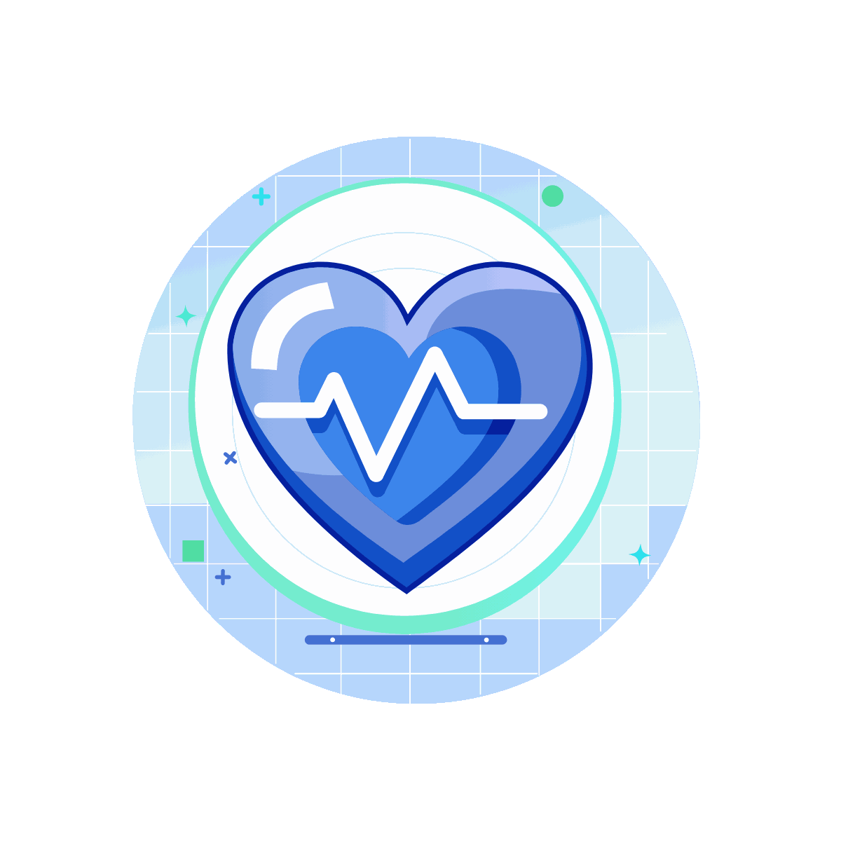 Heart Rate Flat Animated Illustration Design