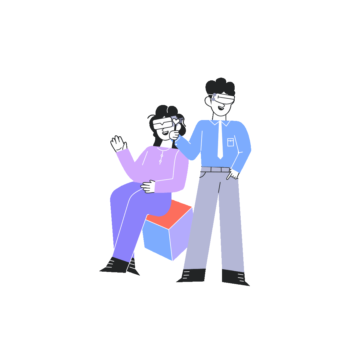 Premium Linear Animated VR Dating Art