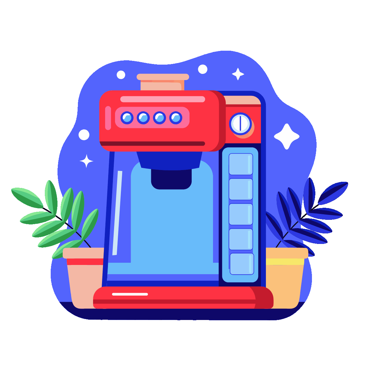 Flat Animated Laser Cutting Illustration