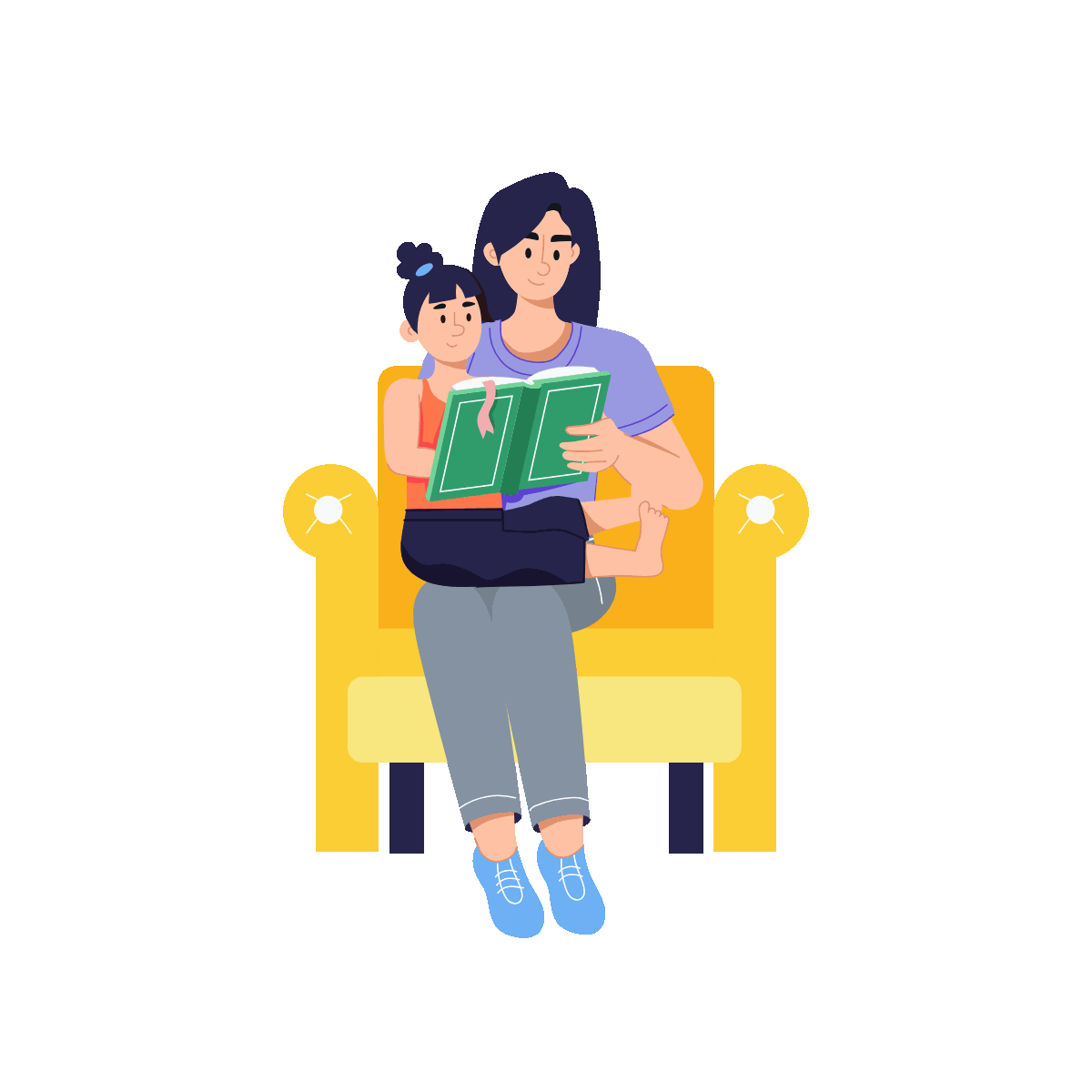 Flat Animated Illustration of Storytelling