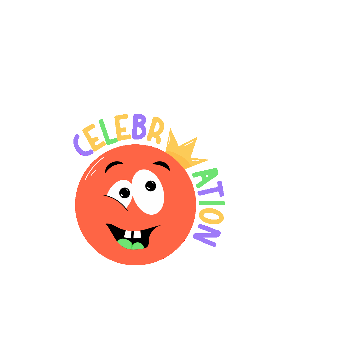 Happy face celebration icon