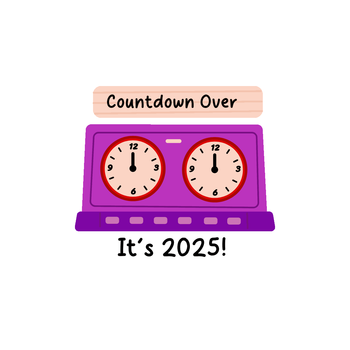 Countdown Over Flat Animated Sticker Design