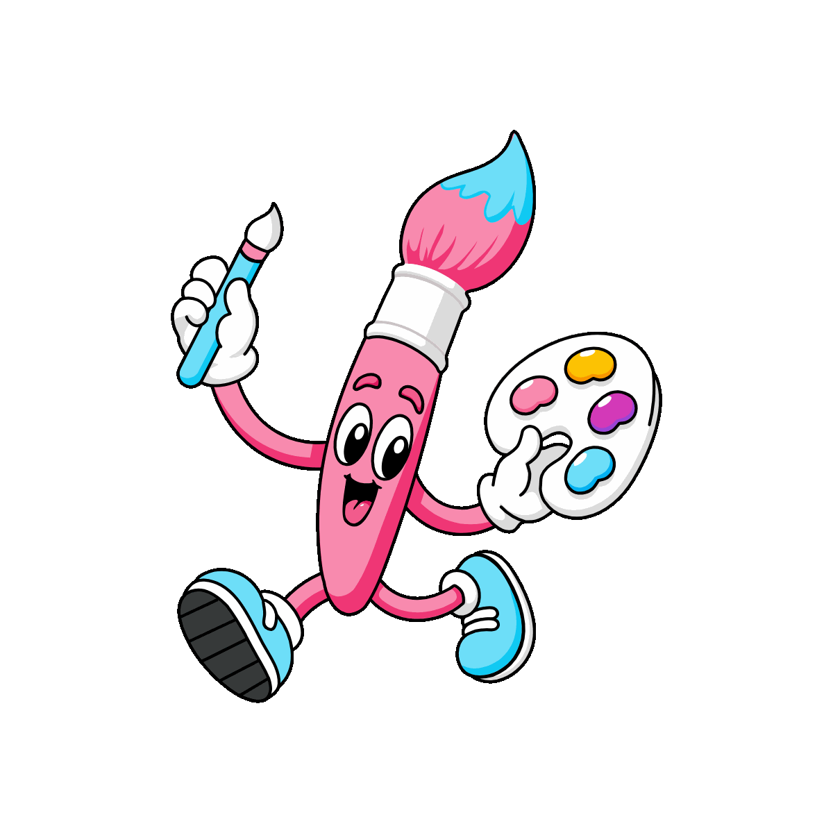 Animated Paint Brush Character