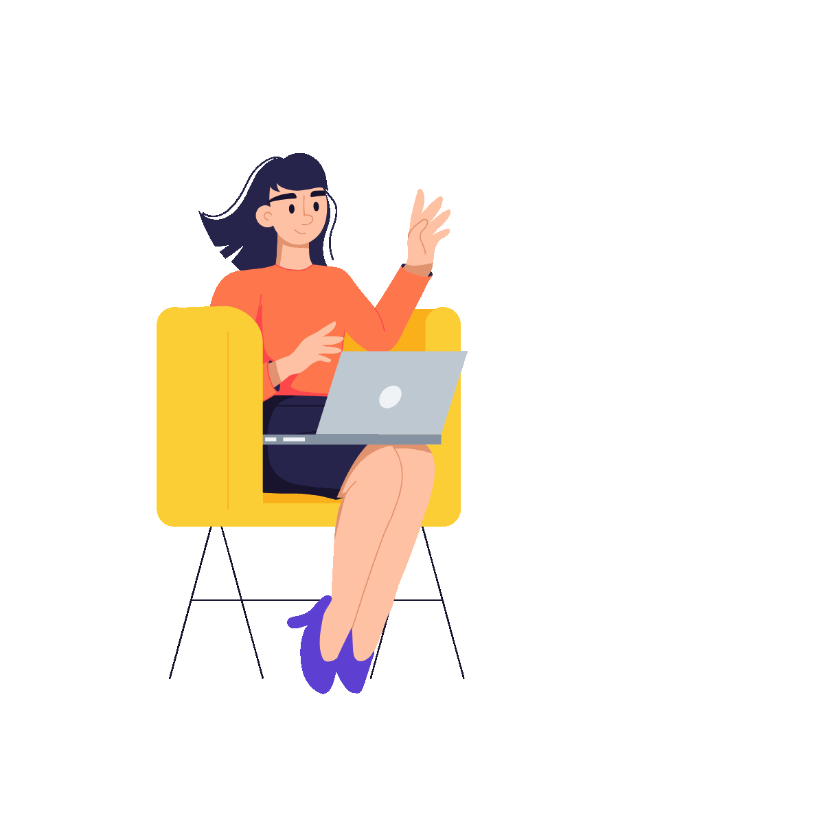 Flat Animated Business Idea Illustration