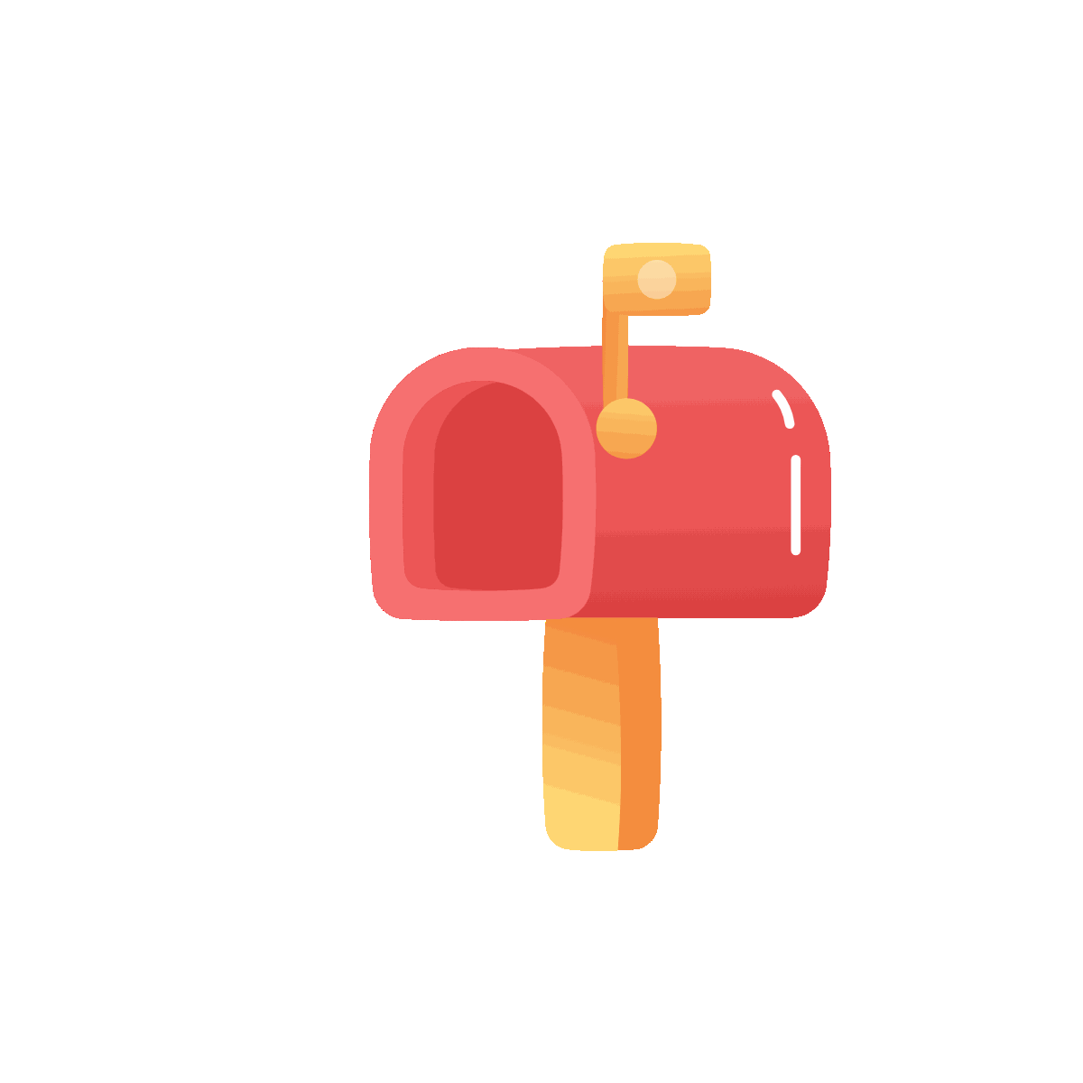 Flat Animated Valentine Post Icon Design