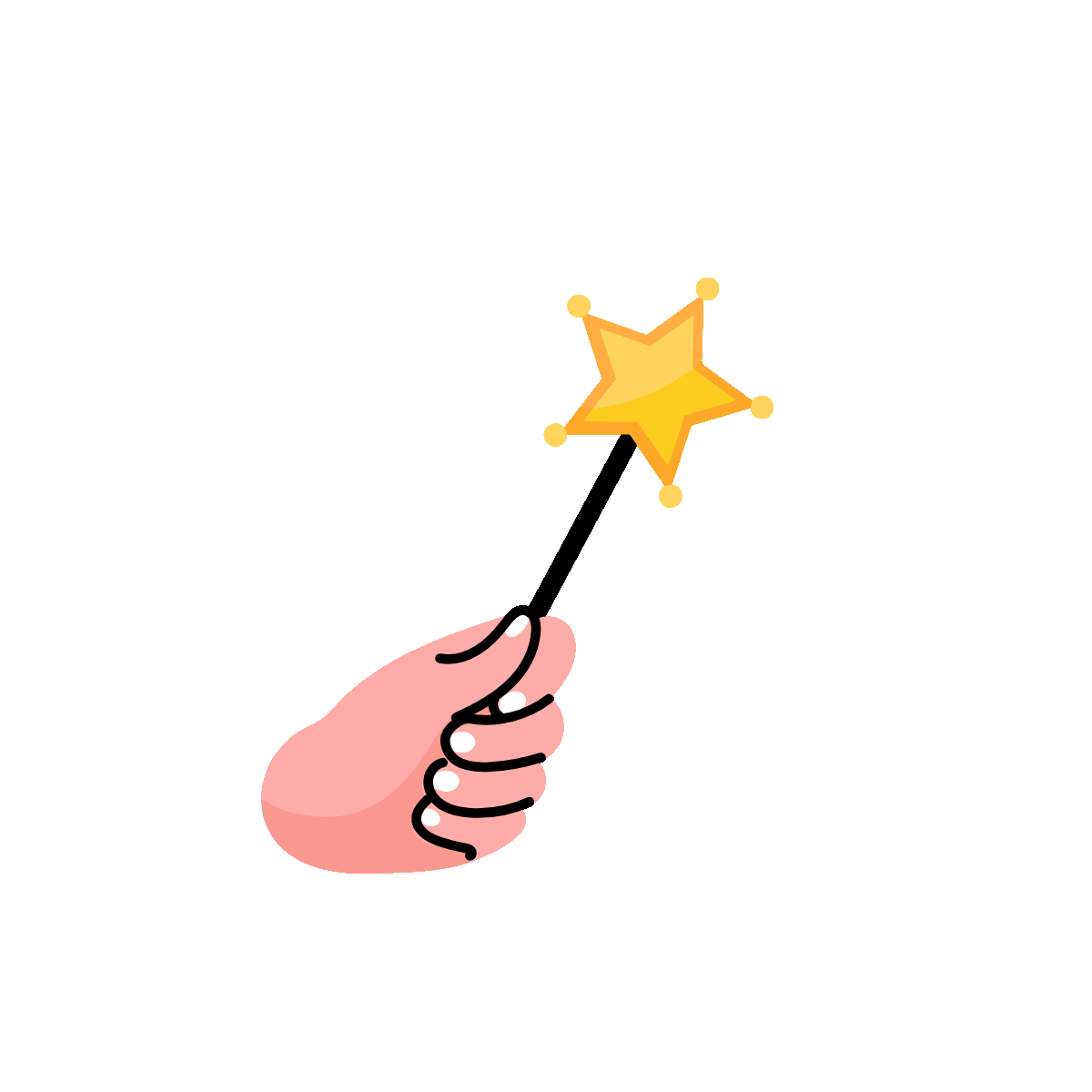 Creative Magic Wand Icon in a Rounded Style