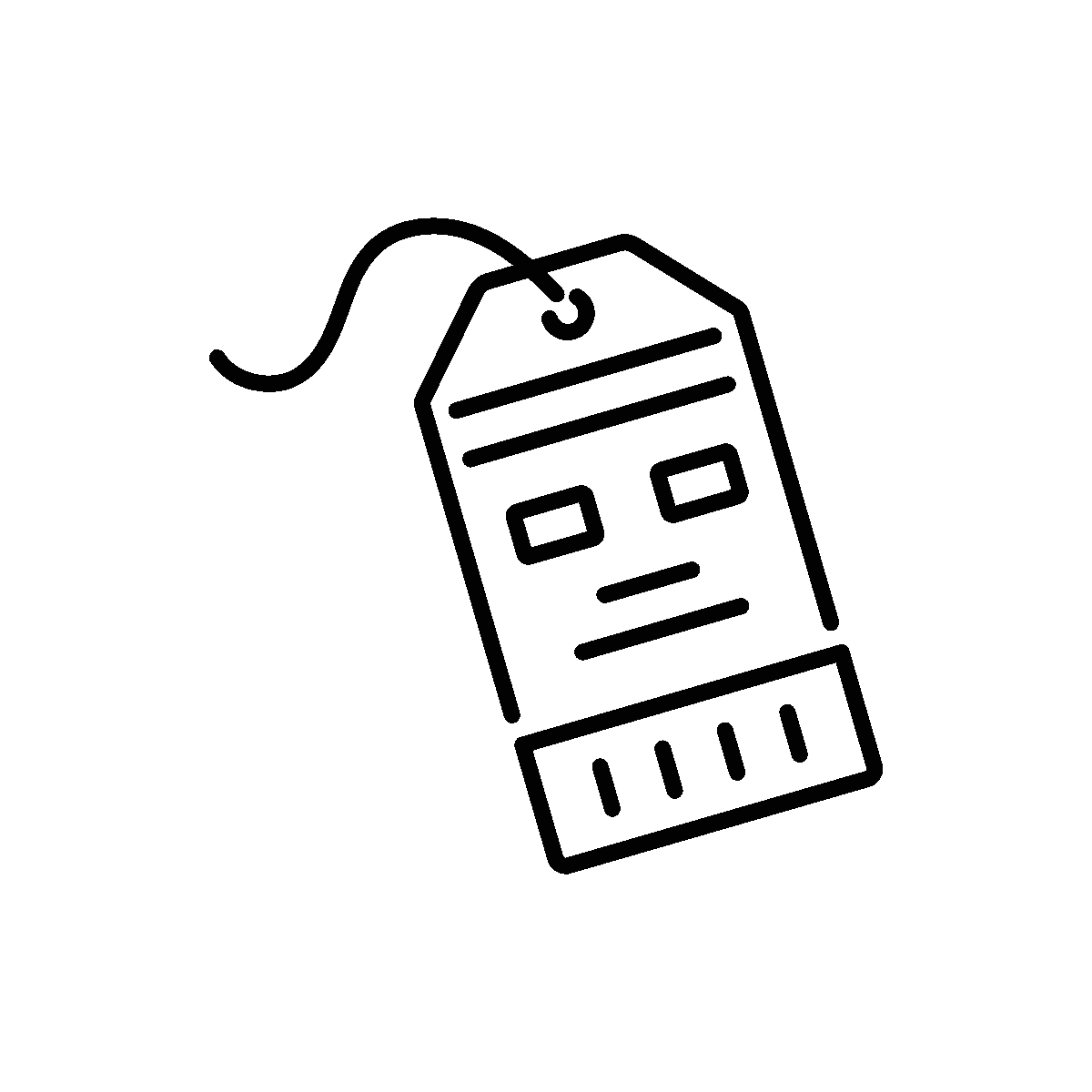 Customizable linear animation of a work tag