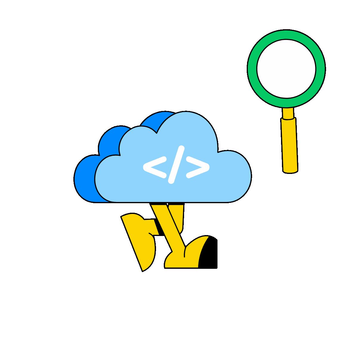 Animated cloud with code and settings