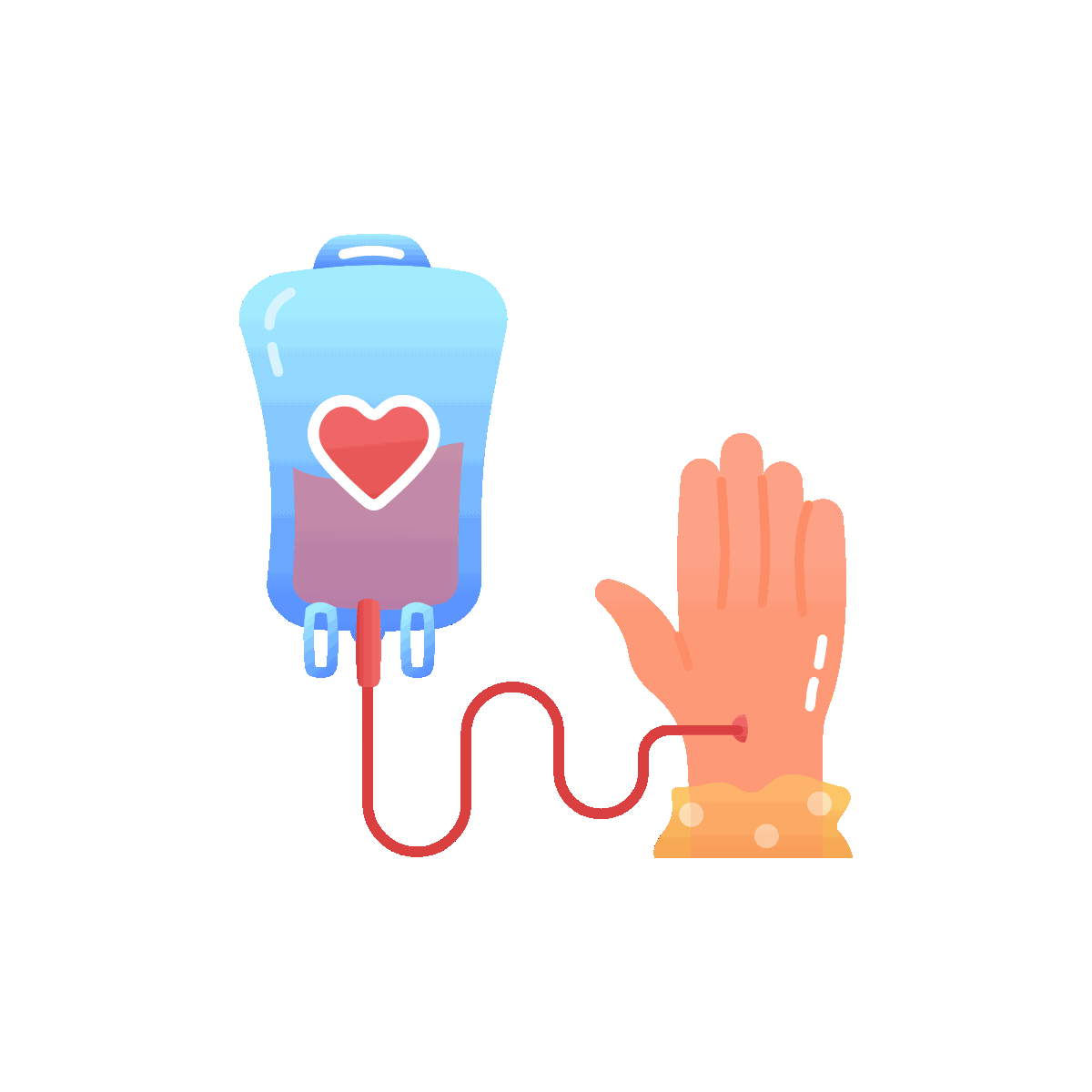 Flat Animated Romantic Love Dose Icon