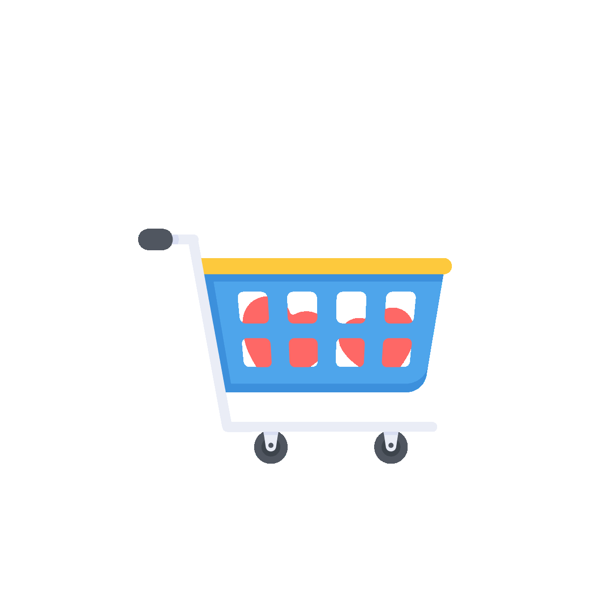 Animated icon of Valentine shopping