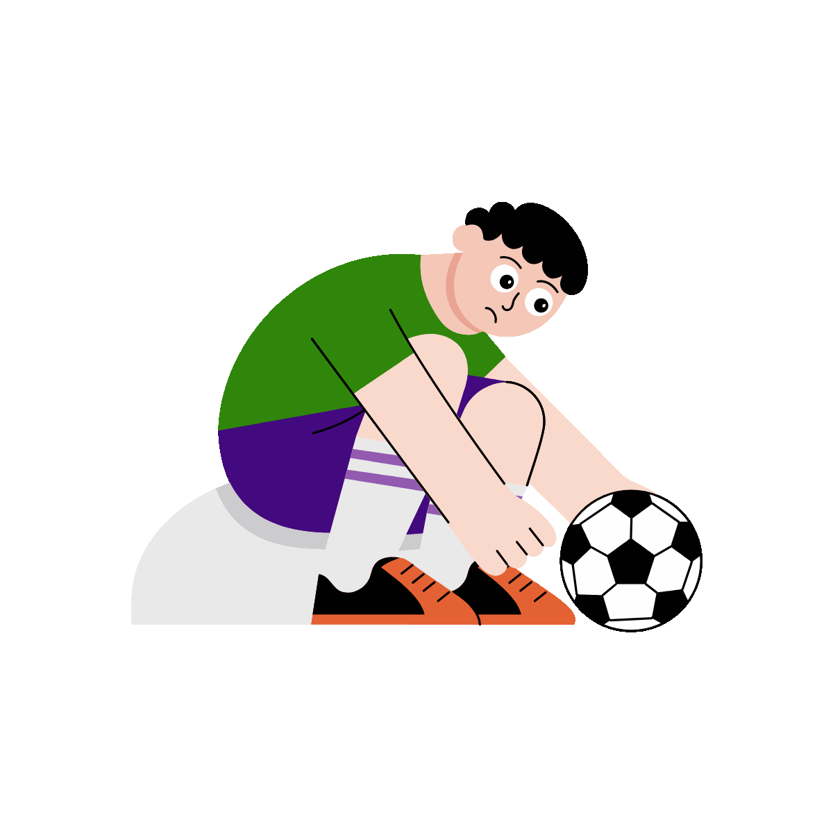 A flat style animated illustration showing sad player