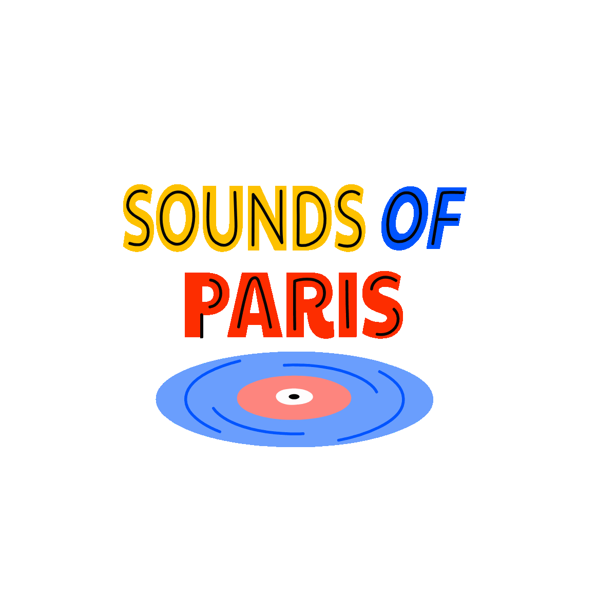 CD with animated Sounds of Paris text