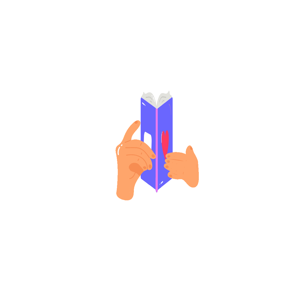 Love Story Animated Flat Sticker Design