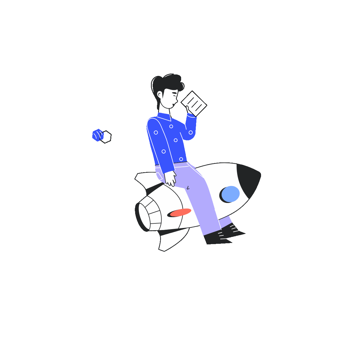 Scalable Animated Linear Startup Illustration