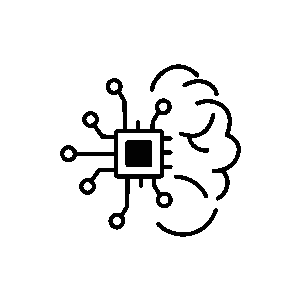 Easy to Edit Neural Implant Outline Icon