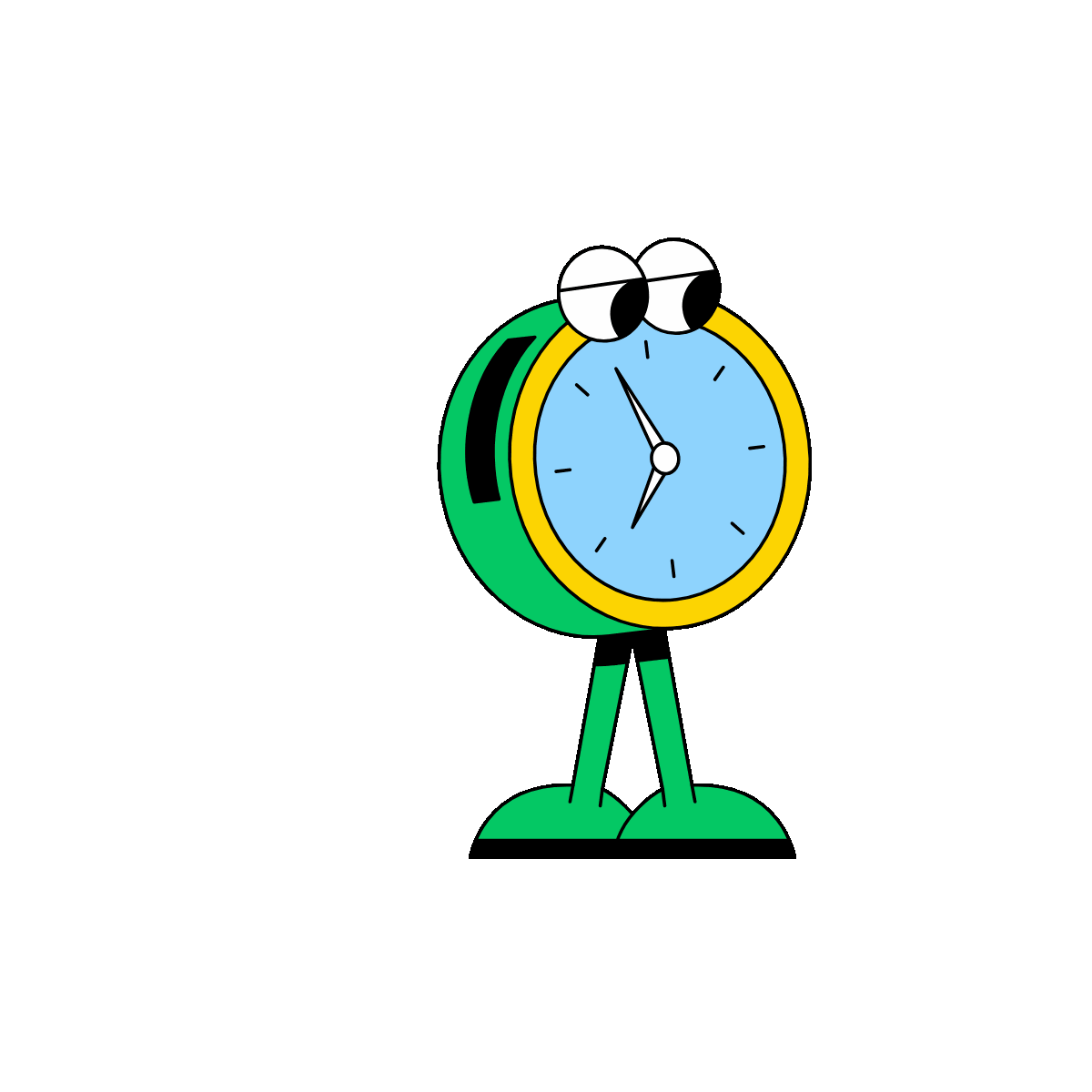 Animated long-term investment clock