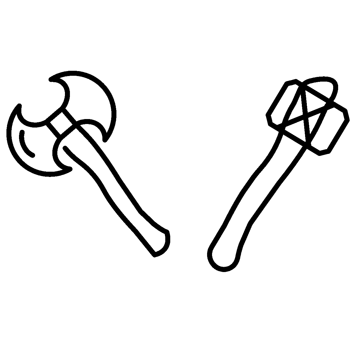 Animated Weapons Combat Outline Icon Design