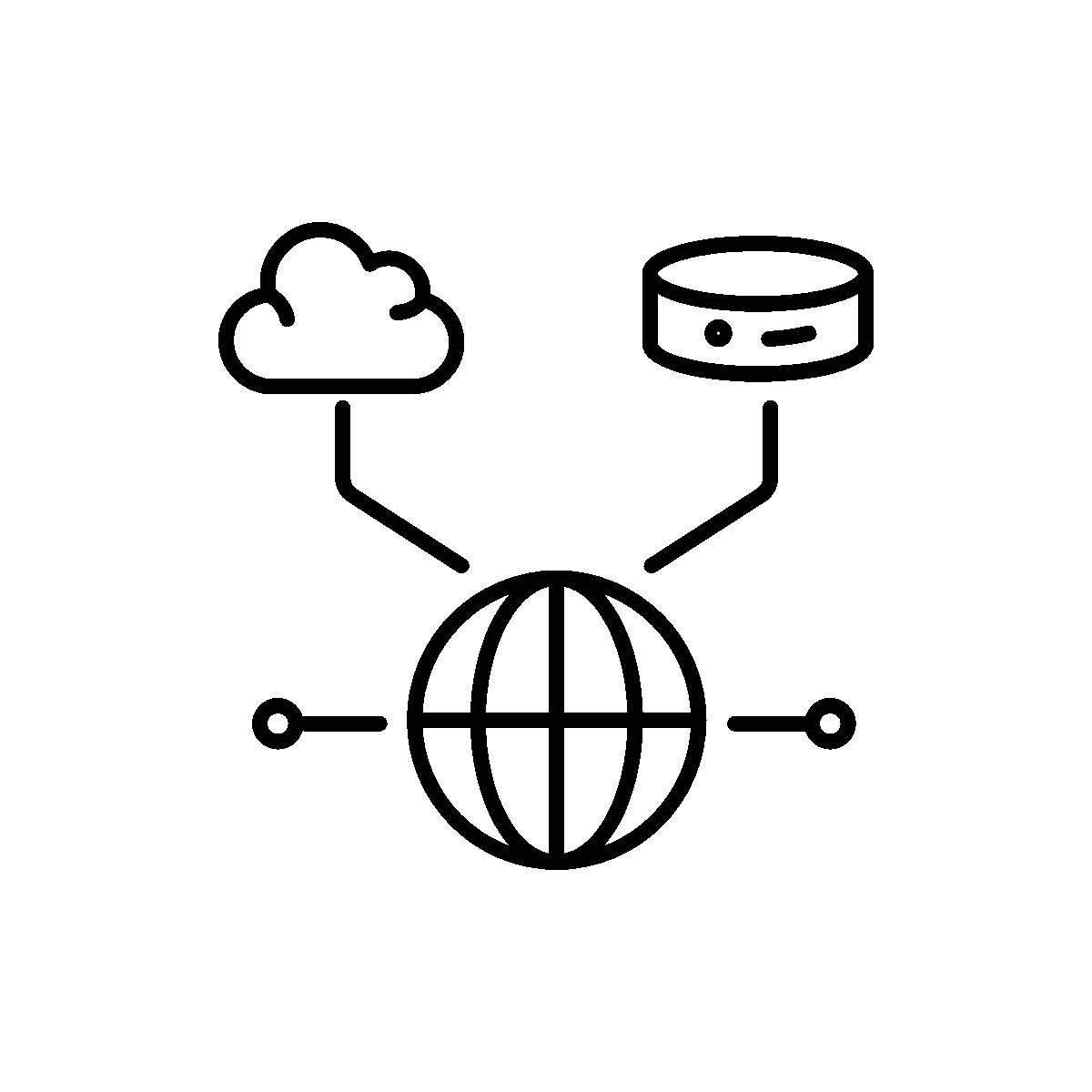Cloud Network Line Animated Icon