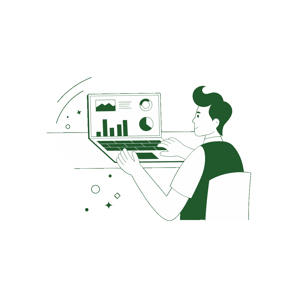 Data Analyst Hand Drawn Illustration