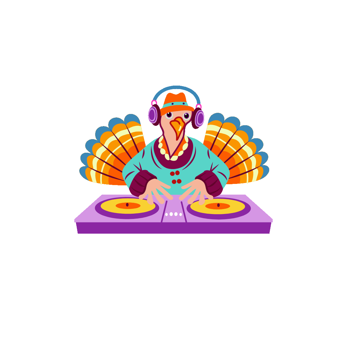 Thanksgiving Music Animated Sticker