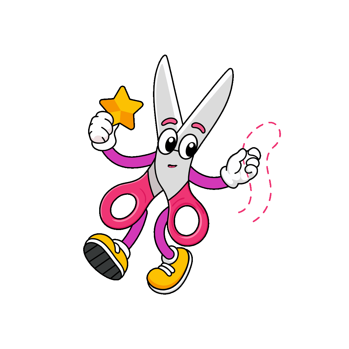 Animated Scissors Tool Character