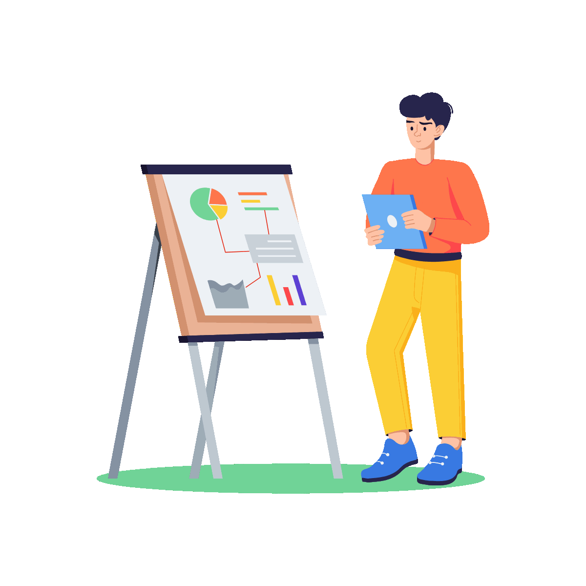 Flat Business Analysis Presentation Design